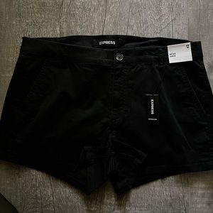 Express Mid Rise Black Shorts
